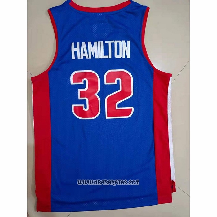 Camiseta Detroit Pistons Richard Hamilton #32 Mitchell & Ness 2003-04 Azul